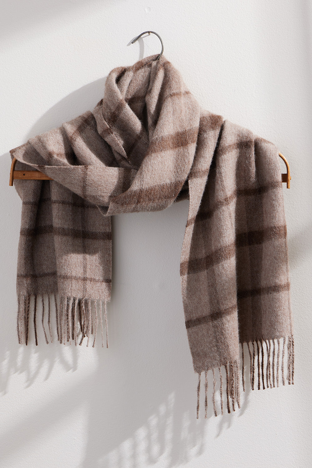 undyed dye-free hypoallergenic baby alpaca scarf - fair trade - ethically made - fair indigo