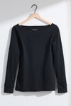 Women's Luxe 100% Organic Cotton Boat Neck Long Sleeve Tee