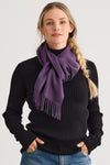 baby alpaca scarf - purple - fair trade - ethically made - fair indigo