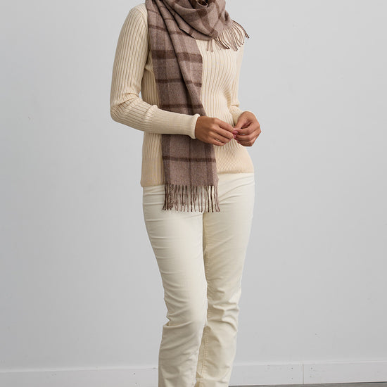 undyed dye-free hypoallergenic baby alpaca scarf - fair trade - ethically made - fair indigo