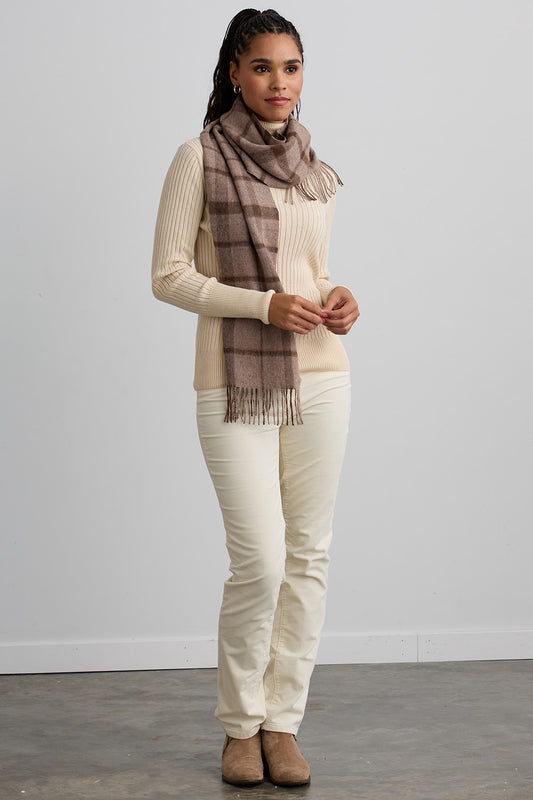 undyed dye-free hypoallergenic baby alpaca scarf - fair trade - ethically made - fair indigo