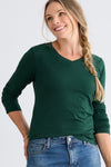 Women's Organic Long Sleeve V-Neck T-Shirt