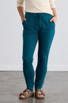 womens organic cotton joggers - burgundy - fair indigo fair trade ethically made