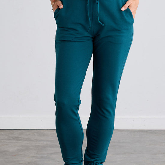 womens organic cotton joggers - burgundy - fair indigo fair trade ethically made