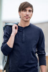 Men's Luxe 100% Organic Cotton Long Sleeve Henley