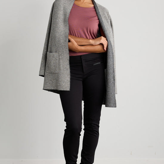 fair trade baby alpaca sweater cardigan jacket reversible top grey gray fair indigo organic ethically made