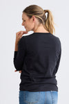 Women's Ultra 100% Organic Cotton Relaxed Long Sleeve Crew Neck T-Shirt