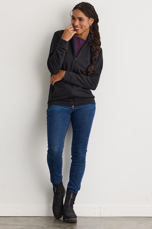 Women's Organic Cotton French Terry Full Zip Jacket