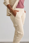 Women's Organic Cotton Double Faced Luxe Cargo Trousers