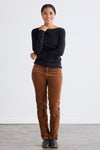 Women's Luxe 100% Organic Cotton Boat Neck Long Sleeve Tee