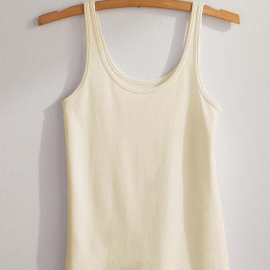 womens 100% organic pima cotton tank top -undyed natural - fair trade ethically made