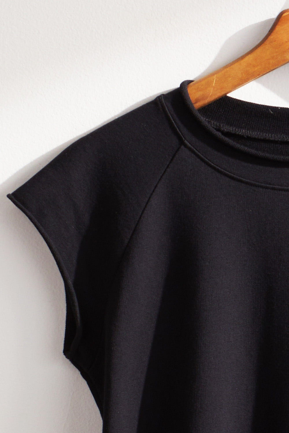 womens organic sweat shirt dress - black - fair indigo fair trade ethically made