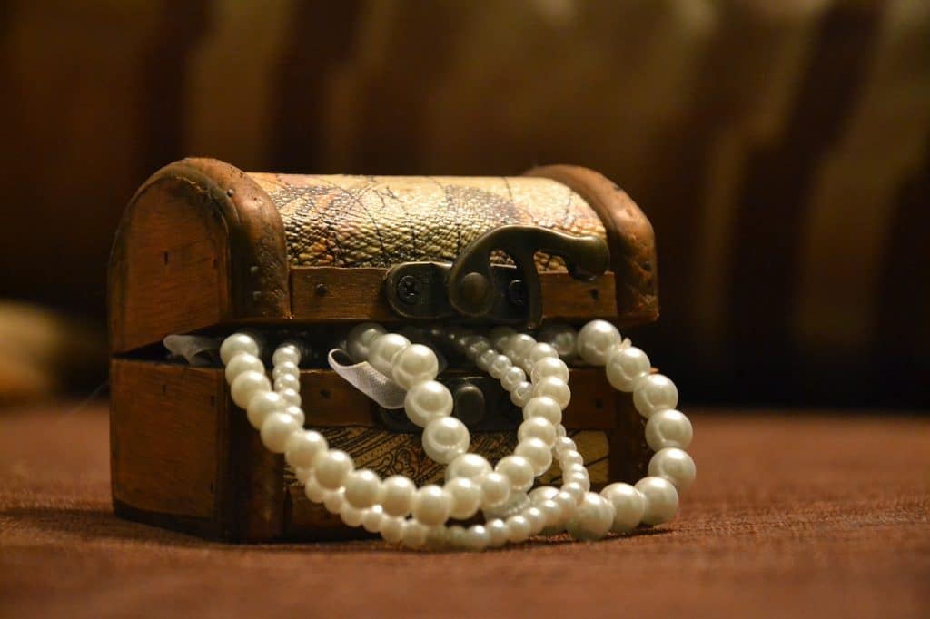 best travel jewelry case with pearl necklace
