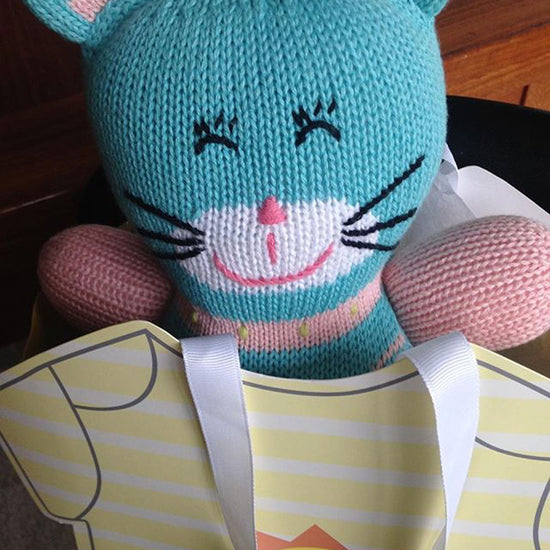 kitty katz organic cotton stuffed animal - ethically made - fair trade - fair indigo - joobles