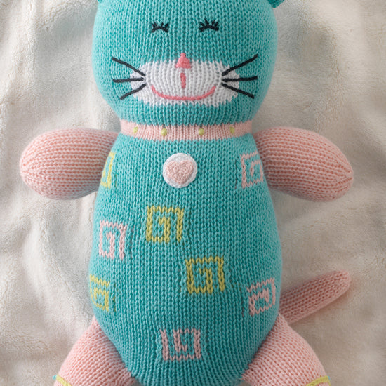 kitty katz organic cotton stuffed animal - ethically made - fair trade - fair indigo - joobles