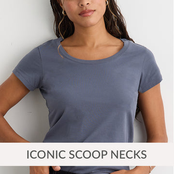 organic cotton scoop neck tees