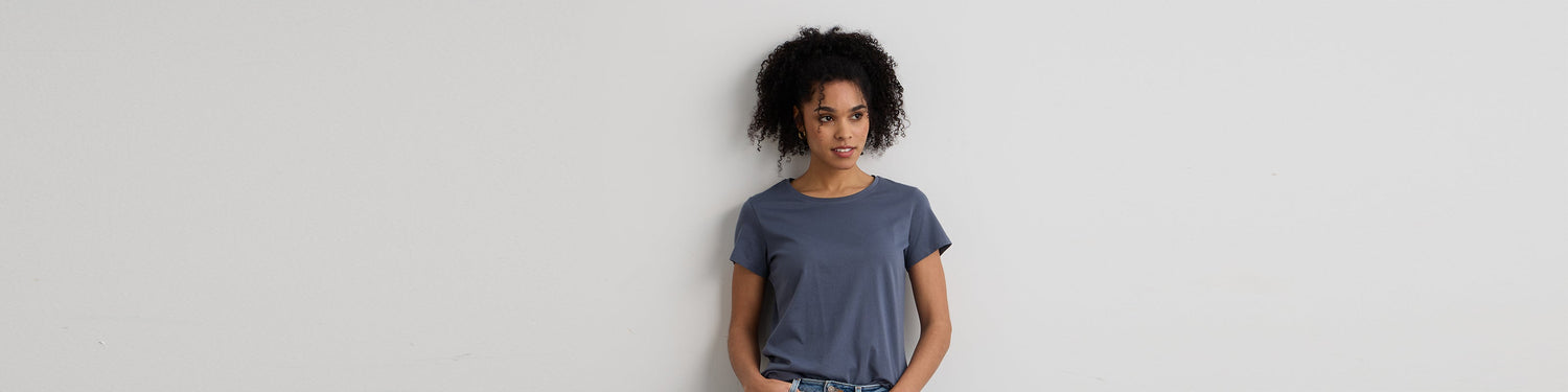 organic pima cotton crew neck t-shirts for women