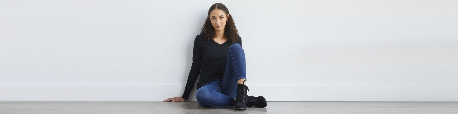 women's organic cotton long sleeve tees