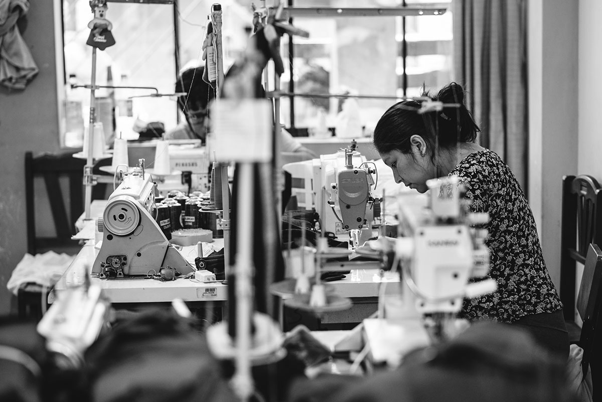 A neighborhood workshop outside of Lima, Peru makes our French terry garments